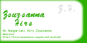 zsuzsanna hirs business card